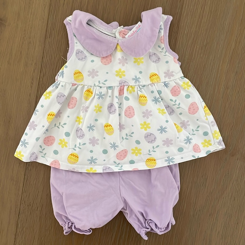 Stitchy Fish boutique girls Easter outfit
